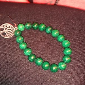 Homemade Green Jade bead bracelet